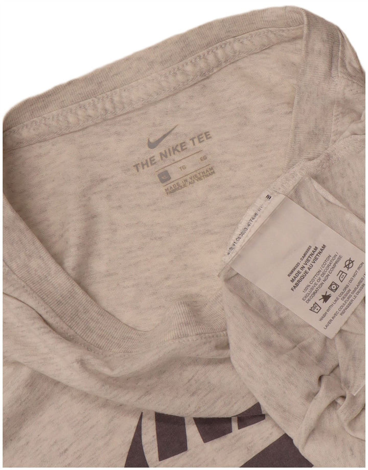 NIKE Camiseta gráfica para mujer UK 40 XL Algodón moteado gris