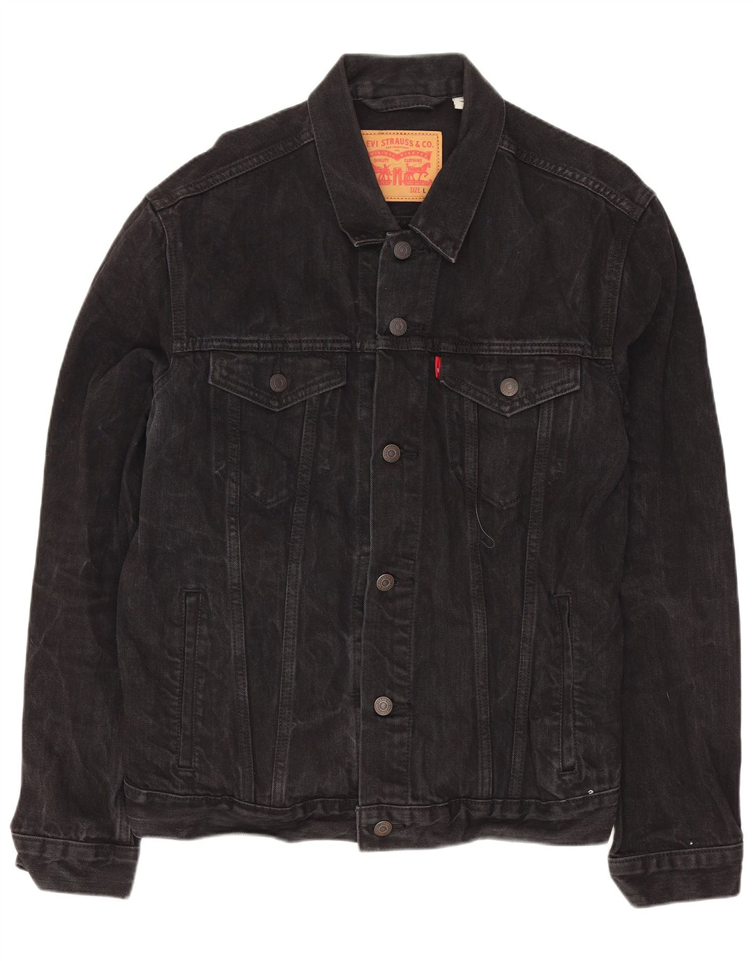Levi's Chaqueta vaquera para hombre UK 40 Grande Algodón negro