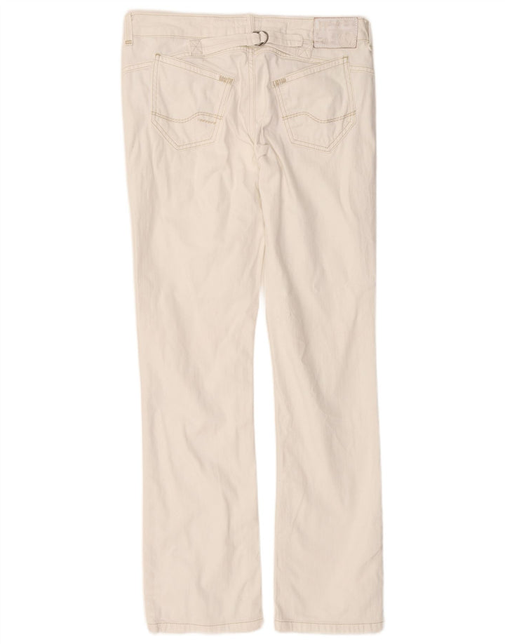 FAT FACE Vaqueros rectos de cintura baja para mujer UK 12 Medium W32 L31 Blanco