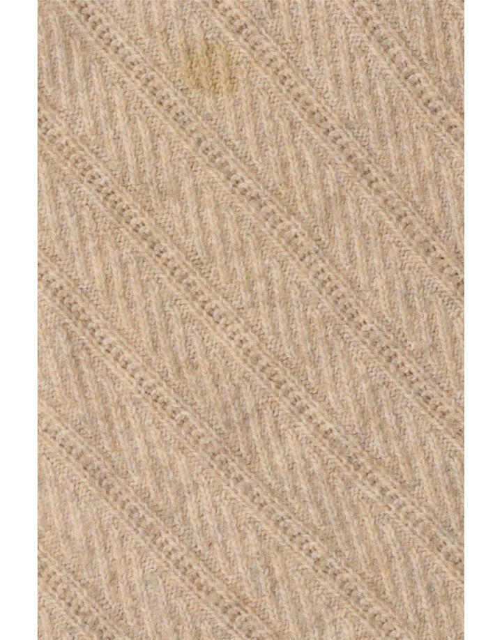 Marks & Spencer Suéter de cuello redondo para mujer UK 46 Grande Poliéster beige