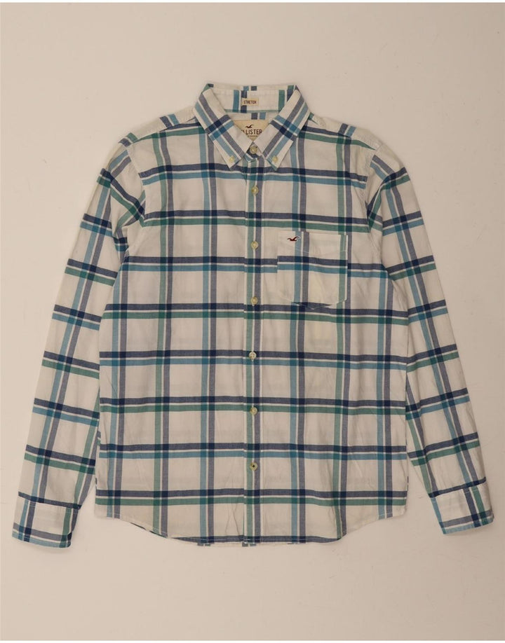 HOLLISTER Mens Shirt Medium Blue Check Cotton Vintage Hollister and Second-Hand Hollister from Messina Hembry 