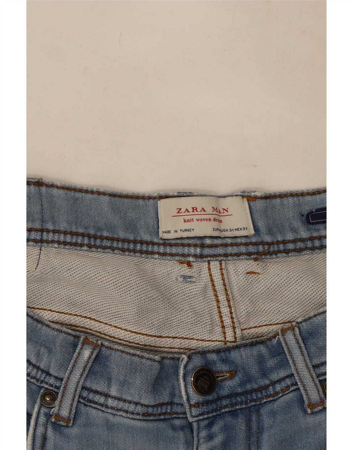 Zara Vaqueros Slim para Hombre EU 40 Medium W31 L31 Azul