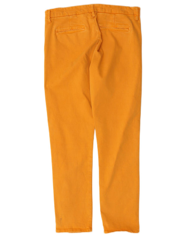 Zara Mujer Pantalón Chino Slim EU 36 XS W26 Amarillo