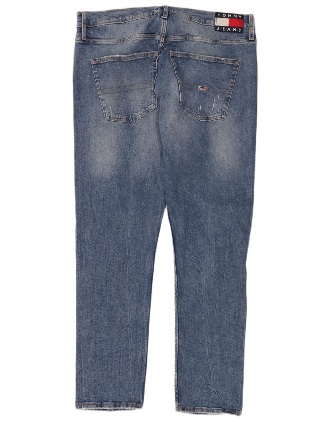 Tommy Hilfiger Vaqueros ajustados desgastados para hombre W36 L32 Algodón azul