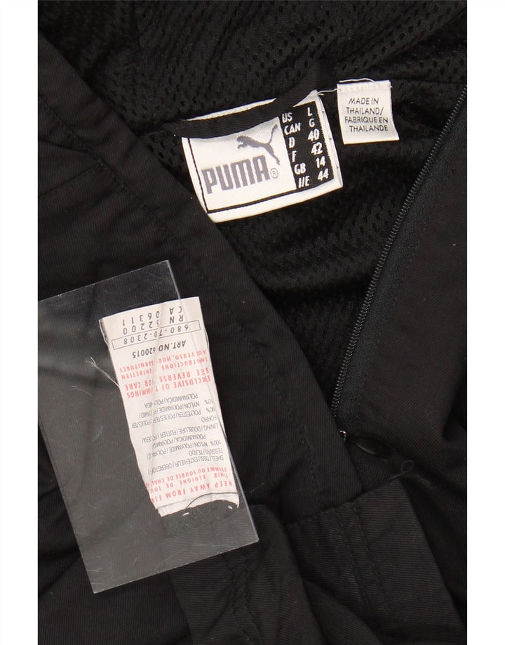 PUMA Chaqueta anorak con capucha para mujer UK 44 Large Black Nylon