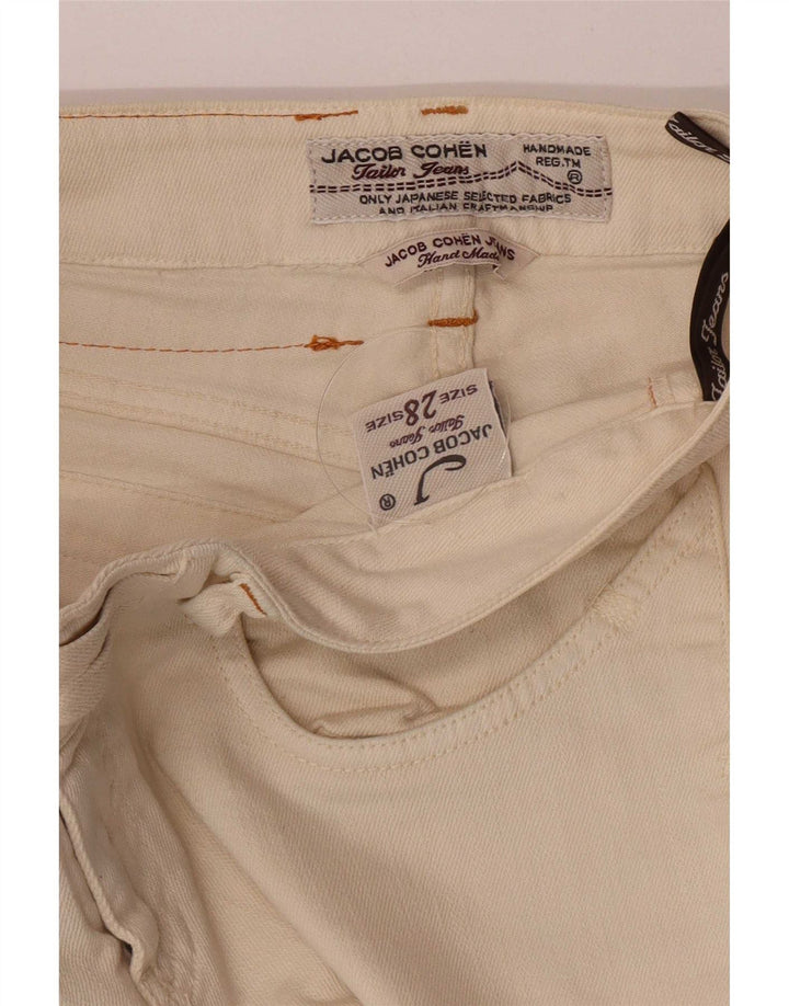 Jacob Cohen Vaqueros ajustados para mujer W28 L30 Algodón beige