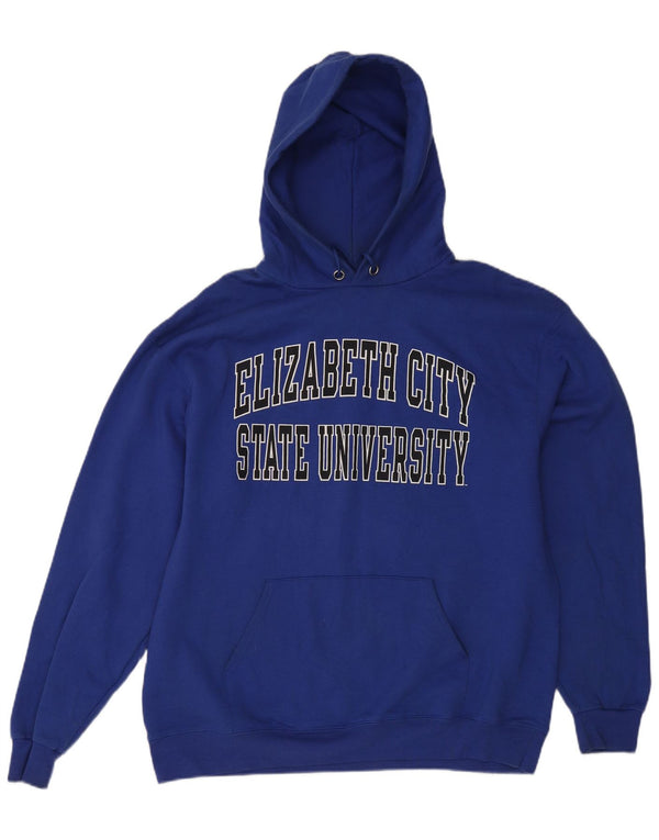 Champion Elizabeth City State University - Sudadera con capucha para hombre, talla grande, color azul
