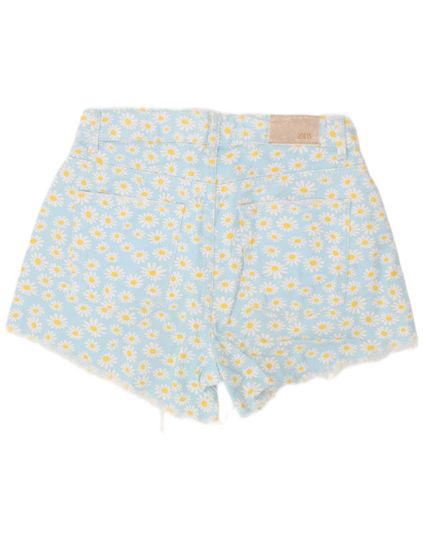 Zara Shorts Vaqueros Niña 13-14 Años W28 Azul Floral