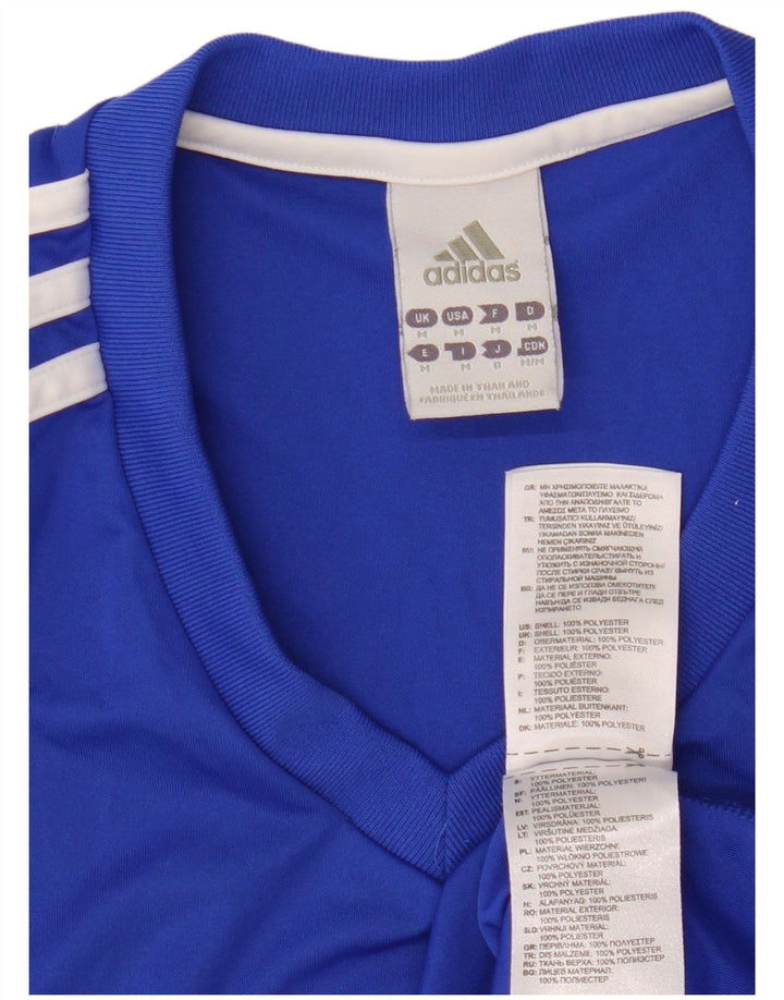 Adidas Hombre Climalite Camiseta Top Poliéster Azul Medio