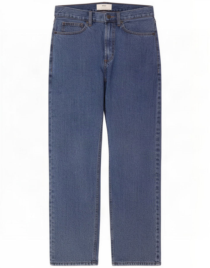 Marks & Spencer Jeans rectos para hombre W32 L29 Azul