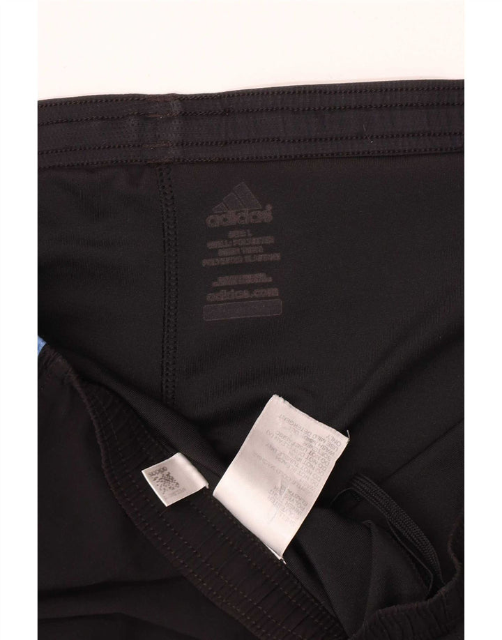 Adidas - Pantalones cortos deportivos para hombre, talla grande, color negro, poliéster