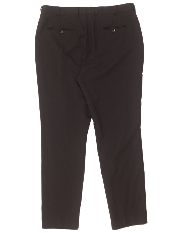 French Connection Pantalón de traje ajustado para hombre W36 L31 Poliéster negro