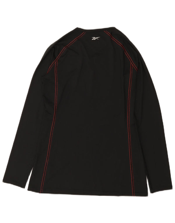 Reebok Camiseta de manga larga para mujer UK 40 Mediano Negro Poliéster