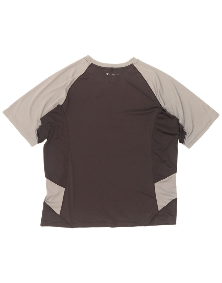 Champion Camiseta para hombre Top XL Negro Colorblock Poliéster