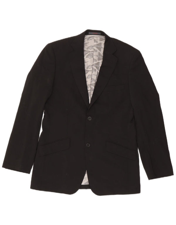 Ted Baker Chaqueta tipo blazer de 2 botones para hombre UK 38 Mediana lana negra