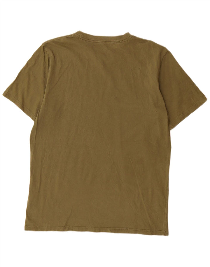Carhartt Hombre Camiseta Gráfica Top Algodón Caqui Mediano