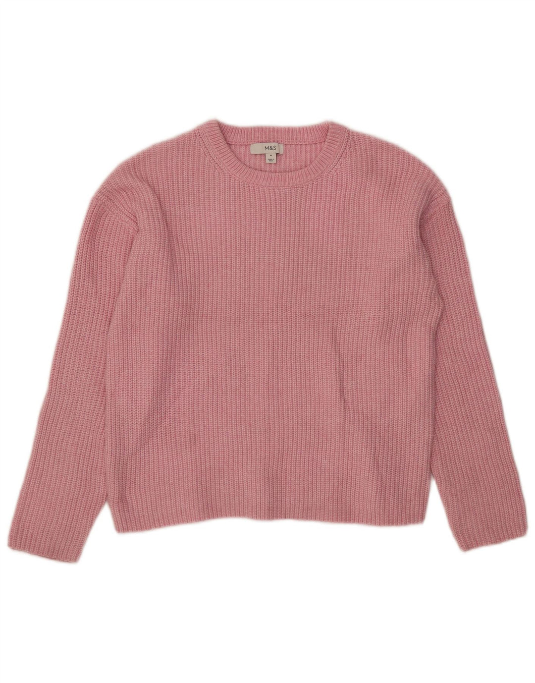 Marks & Spencer Suéter tipo jersey con cuello barco para mujer UK 40 Poliéster rosa medio