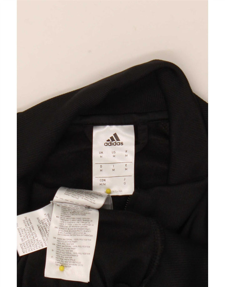 Adidas Hombre Chándal Top Chaqueta Mediano Negro Colorblock Poliéster