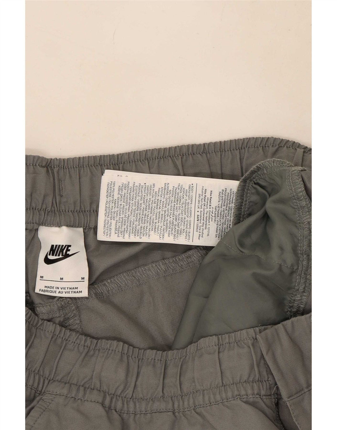 Pantalón cargo recto Nike para hombre mediano W30 L27 algodón gris