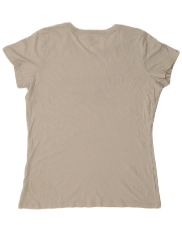Reebok - Camiseta gráfica para mujer, talla 40, XL, algodón beige