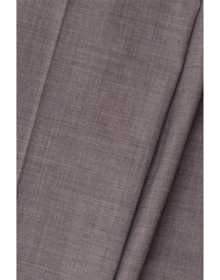 Marks & Spencer Pantalón de traje recto para hombre W40 L29 Poliéster gris