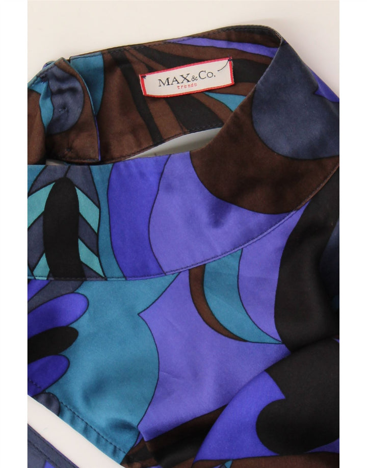 Max & Co. Vestido tubo con patrón abstracto para mujer UK 42 Medio Púrpura
