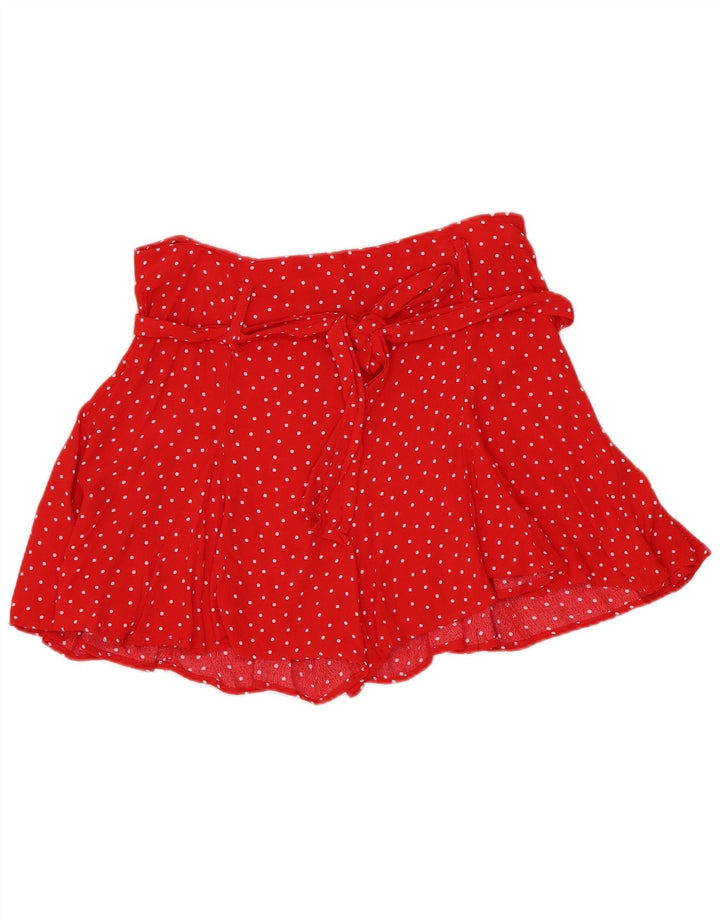 Zara Mujer Minifalda Mediana W28 Viscosa Manchada Roja
