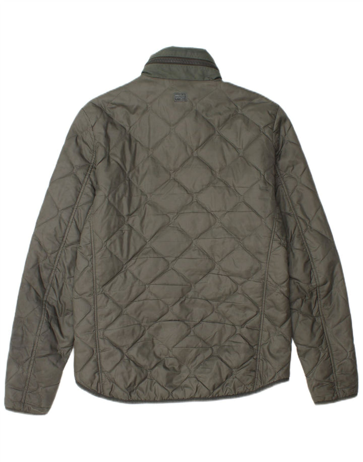G-Star Chaqueta acolchada con capucha para hombre UK 36 Small Caqui Poliamida