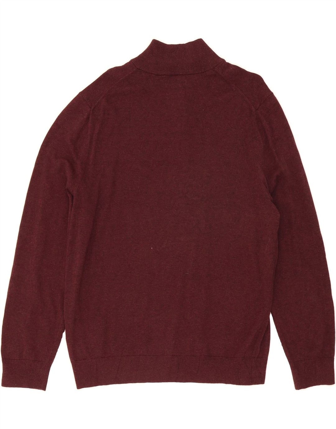 NAUTICA Mens Zip Neck Jumper Sweater Large Maroon Cotton Vintage Nautica and Second-Hand Nautica from Messina Hembry 