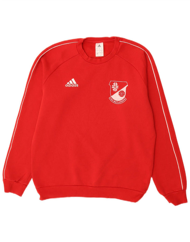 Adidas Hombre Sudadera Gráfica Jumper Medium Rojo Algodón
