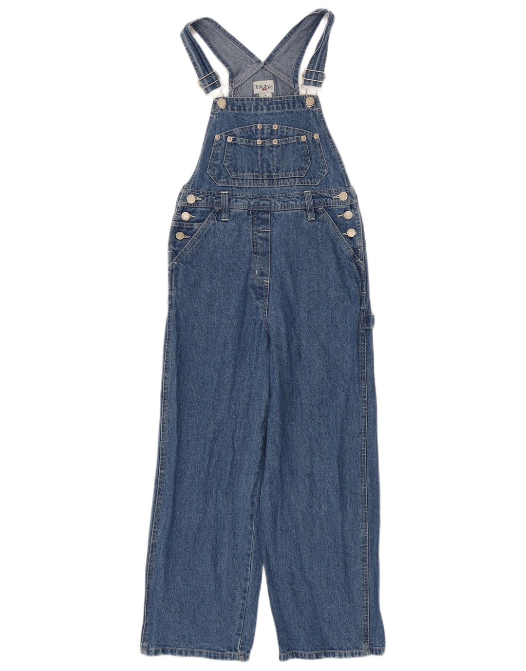 Vintage mujer Dungarees Jeans Tamaño 10/12 Medio W28 L25 Algodón Azul