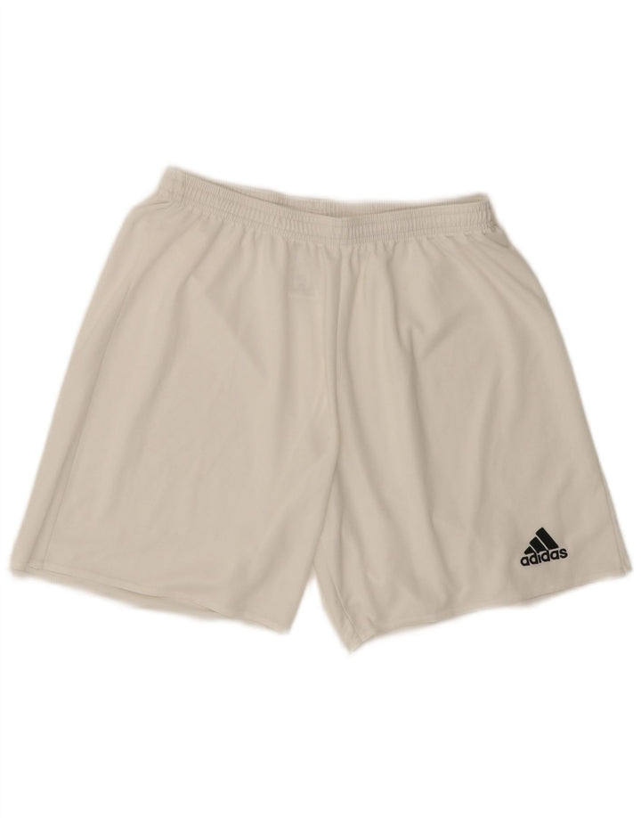 ADIDAS Pantalones cortos deportivos Climalite para hombre Poliéster blanco grande