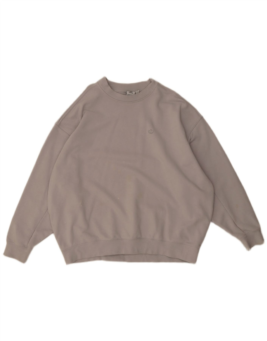 Adidas - Sudadera extragrande para mujer, talla 10, algodón gris pequeño