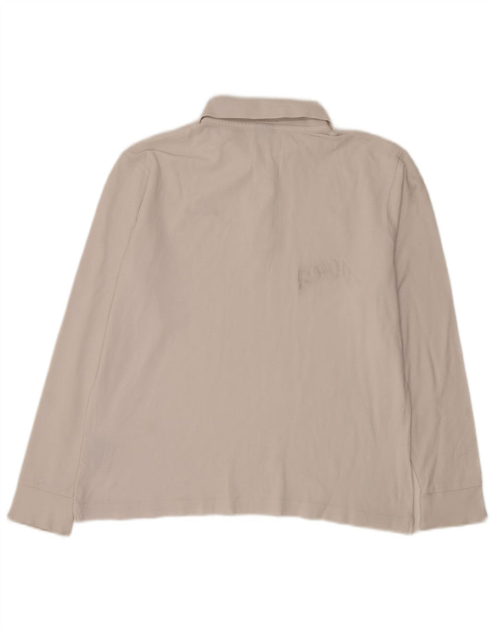 Kappa Polo De Manga Larga De Algodón Blanco Mediano Hombre