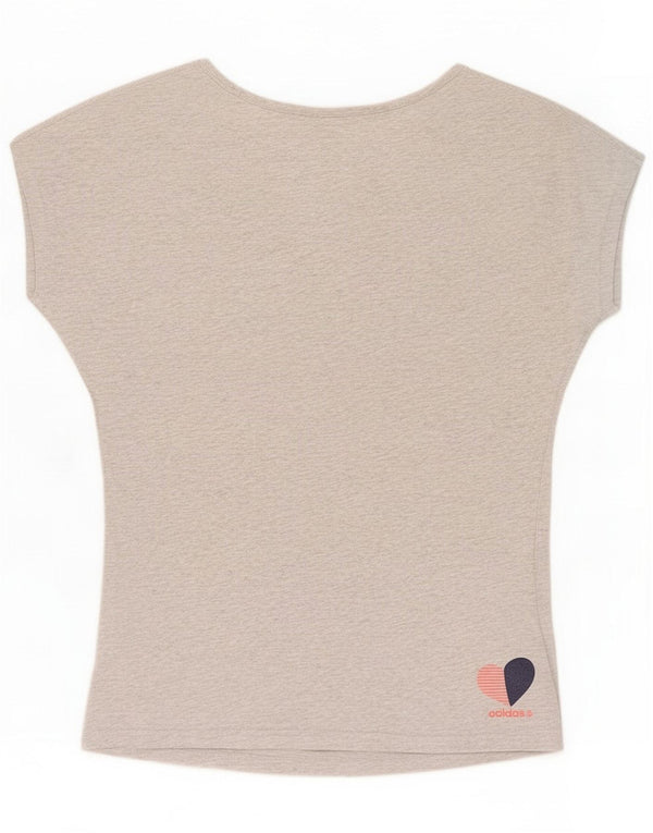 Camiseta con gráfico Adidas Neo Label para mujer Reino Unido 42 Algodón gris medio