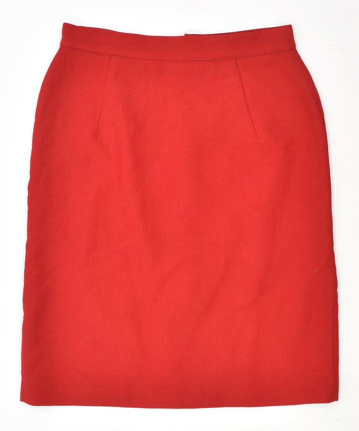 CENTAL Falda lápiz para mujer IT 46 Grande W30 Rojo Vintage