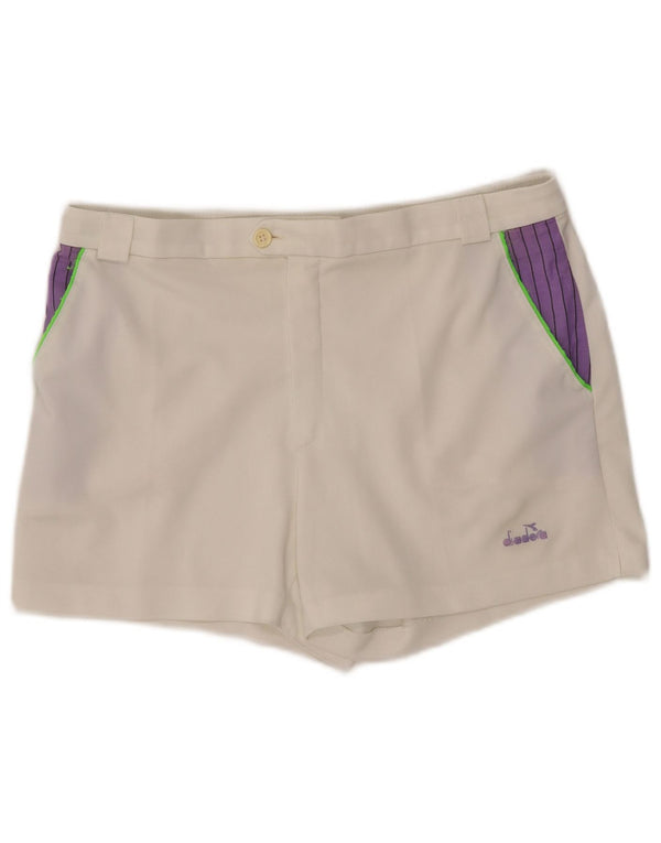Diadora Chinos Cortos Mujer W33 Large Blanco Colorblock
