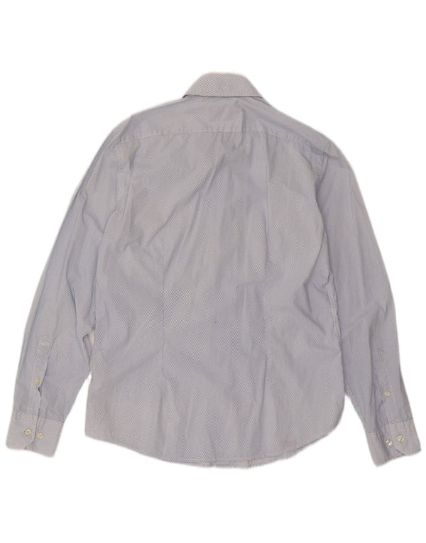 Camisa Gas Hombre Grande Algodón Moteado Azul