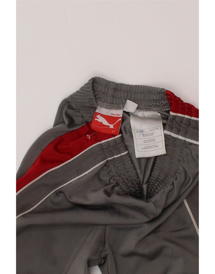Puma Pantalones de chándal para niño 4-5 años Gris Colorblock Poliéster