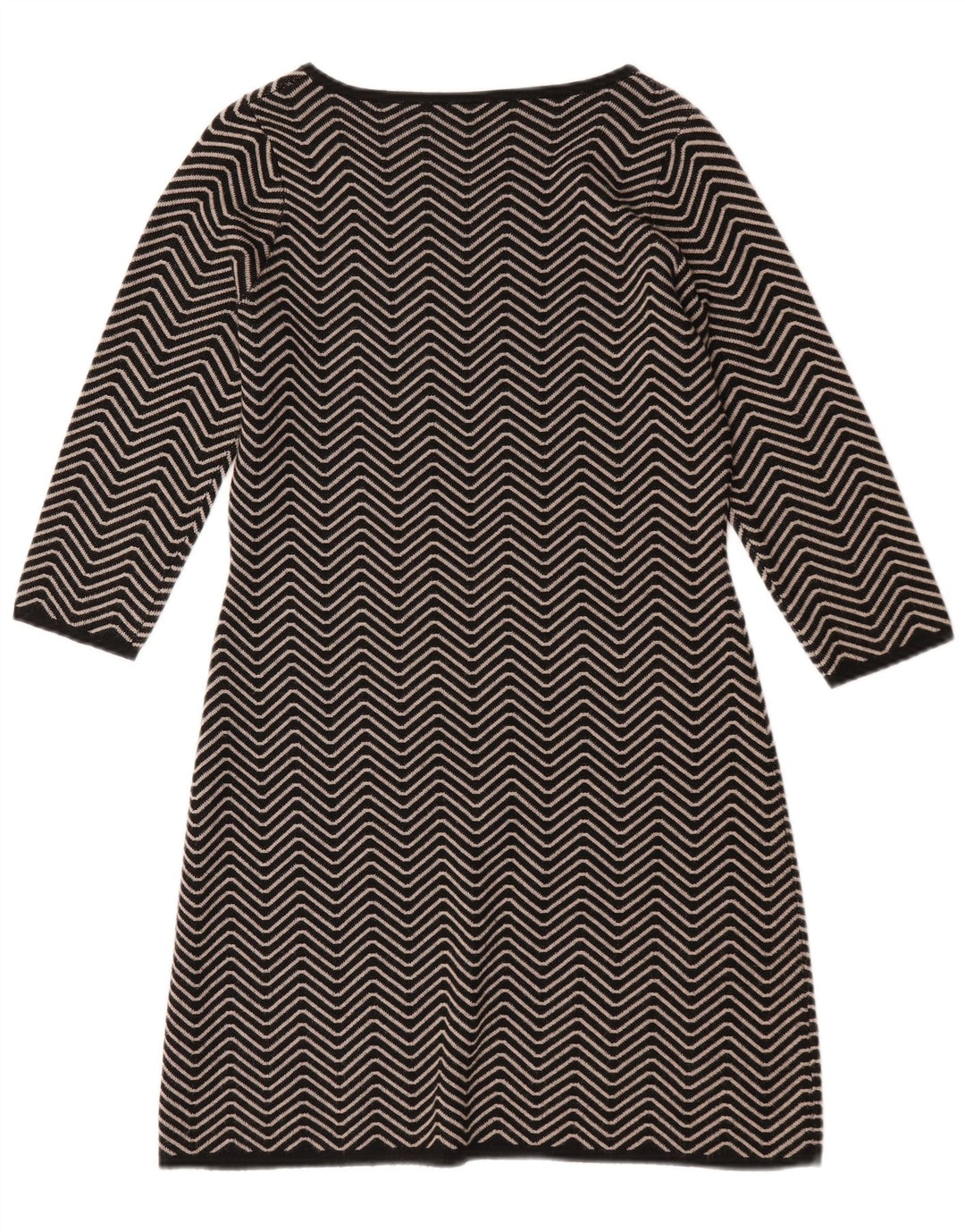 Marks & Spencer Vestido tipo jersey con autógrafo para mujer, talla 40, talla mediana, color negro y Chevron