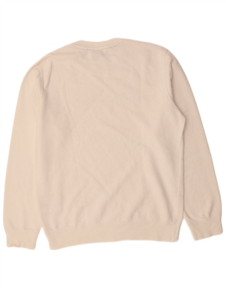 CHAMPION Sudadera gráfica para hombre Jumper Large White Cotton