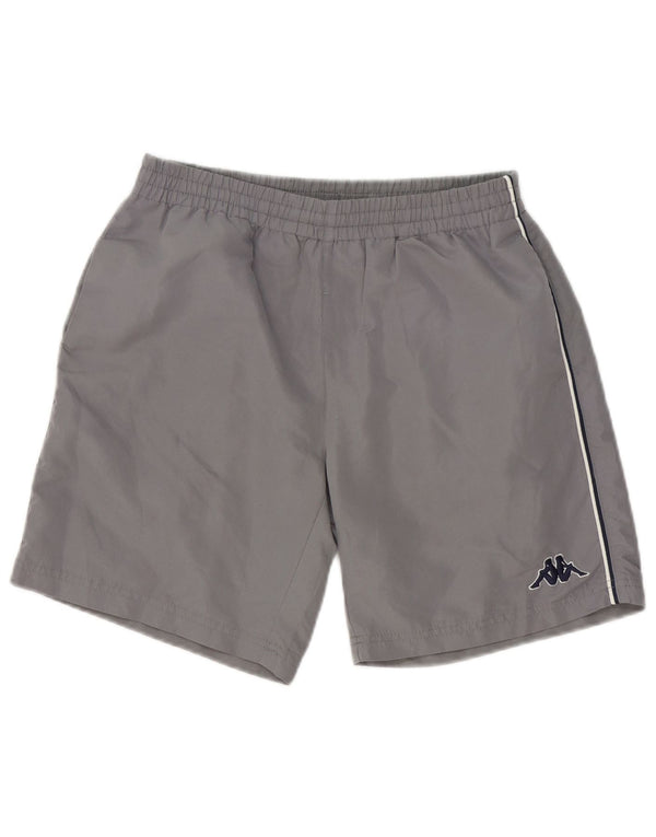 Kappa Pantalón Corto Deportivo Hombre Small Gris Poliéster