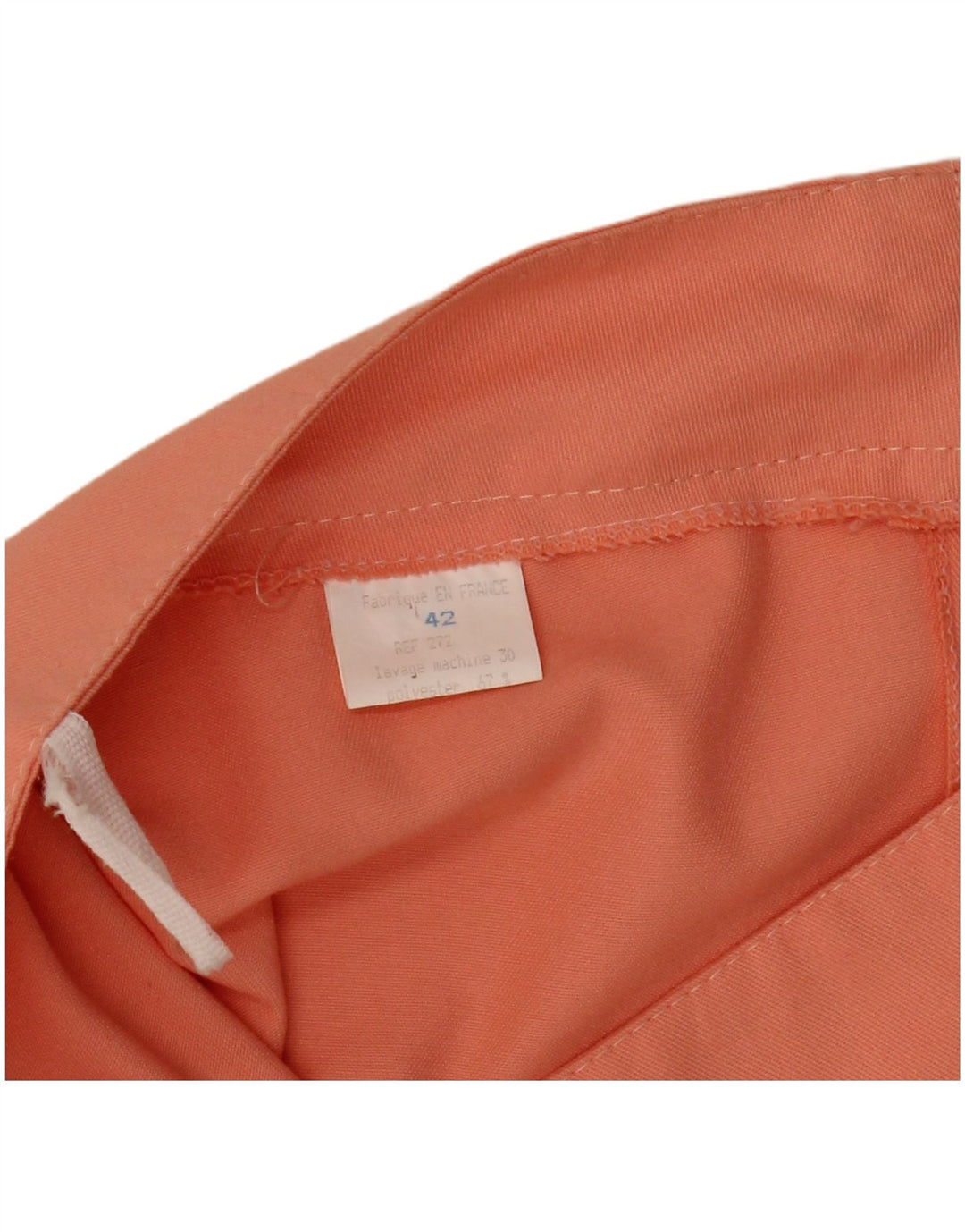 Falda plisada vintage para mujer EU 42 Grande W30 Poliéster naranja