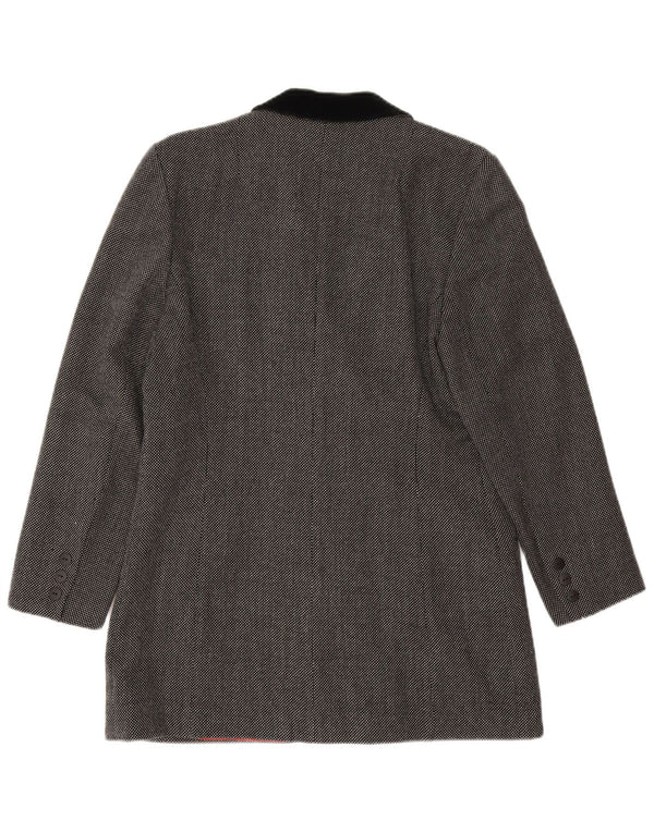 Clementino Chaqueta tipo blazer con doble botonadura para mujer EU 36 Small Grey Wool
