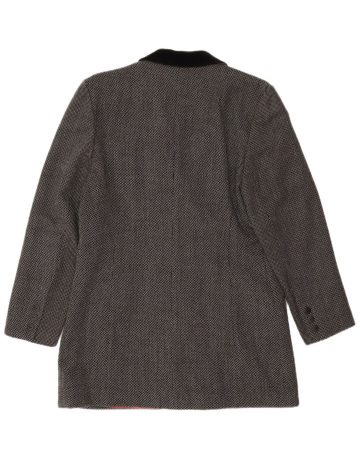 Clementino Chaqueta tipo blazer con doble botonadura para mujer EU 36 Small Grey Wool