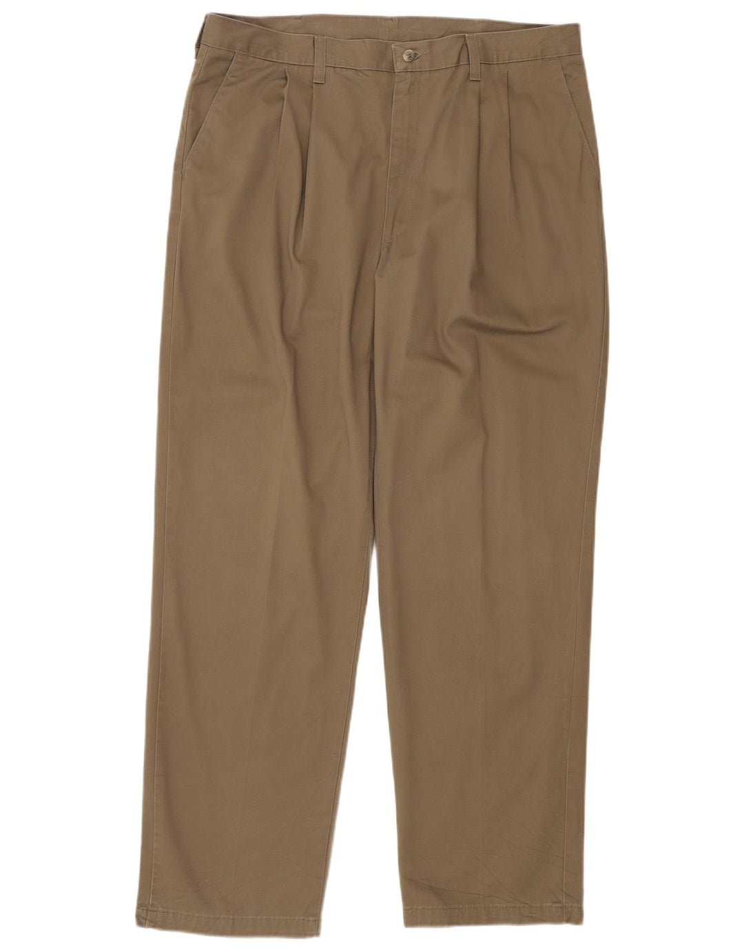 WRANGLER Pantalón chino con pinzas para hombre W38 L32 Algodón beige