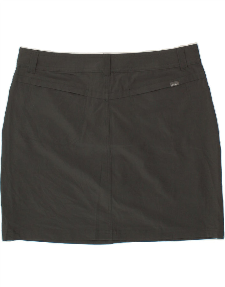 EDDIE BAUER Womens Mini Skirt US 12 Large W36 Grey Polyester Vintage Eddie Bauer and Second-Hand Eddie Bauer from Messina Hembry 