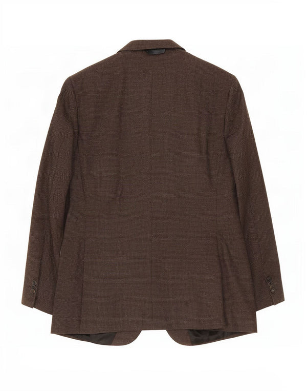 Hugo Boss Chaqueta Blazer de 2 Botones para Hombre US 44 2XL Lana Manchada marrón