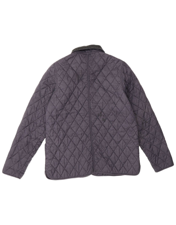 Barbour Womens Quilted Jacket UK 12 Medium  Navy Blue Polyester