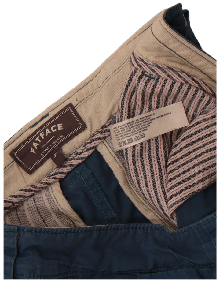Pantalones cortos chinos para hombre Fat Face W30 Azul medio Algodón